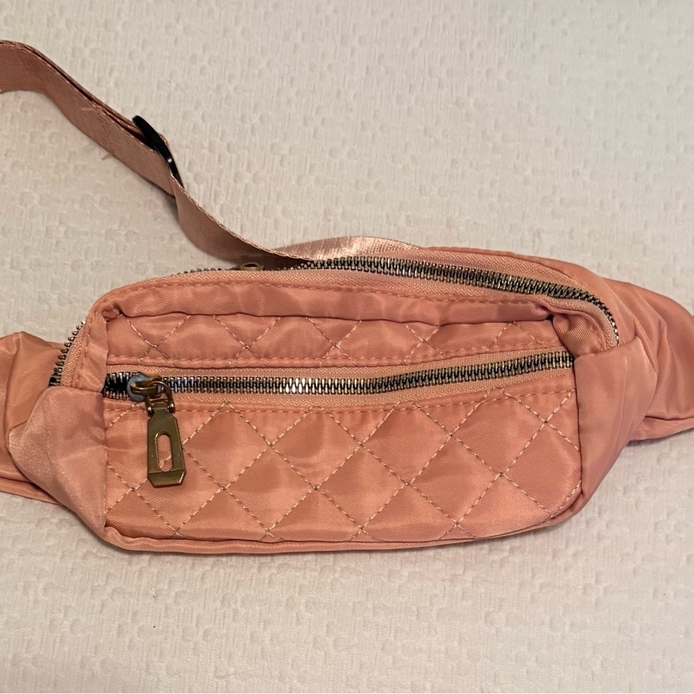 Quilted Pink Belt Bag